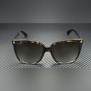 NWT Gucci GG0022S 003 Woman's Sunglasses Havana Brown Tortoiseshell